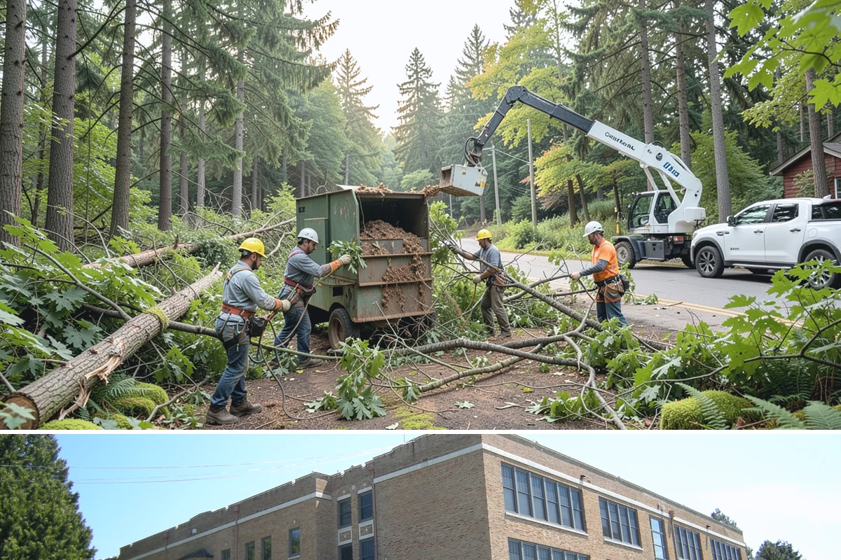 Commercial tree maintenance in Maple Valley, King County, WA - Work is performed year-round based on specific pruning needs and safety priorities dictated by recognized arboricultural...