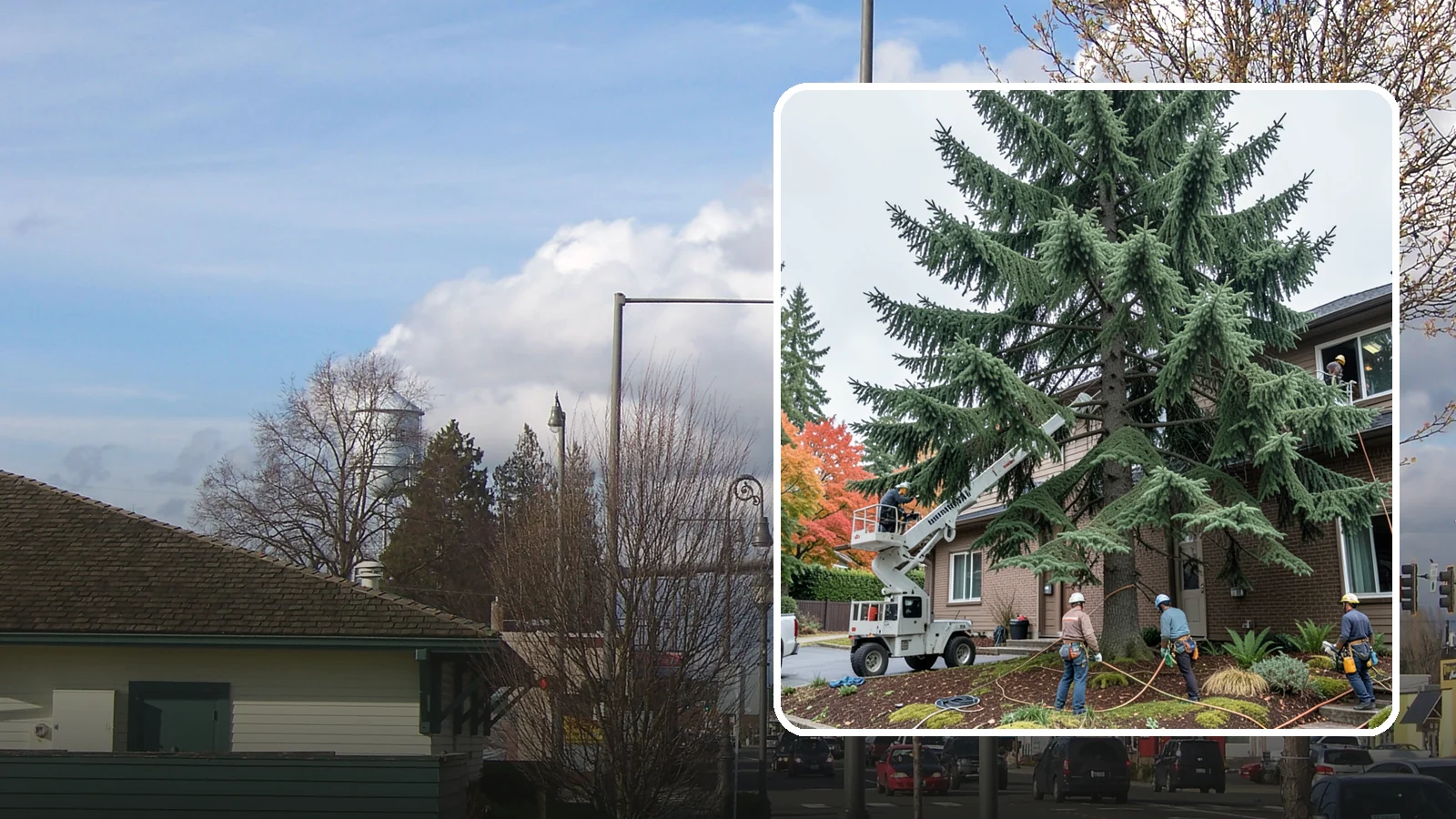 Commercial tree maintenance in Marysville, Snohomish County, WA - Ongoing tree maintenance for commercial properties.