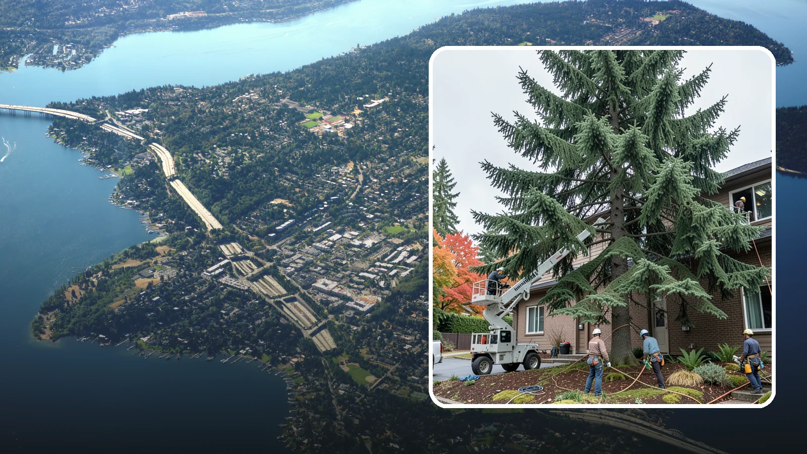 Commercial tree maintenance in Mercer Island, King County, WA - Ongoing tree maintenance for commercial properties.