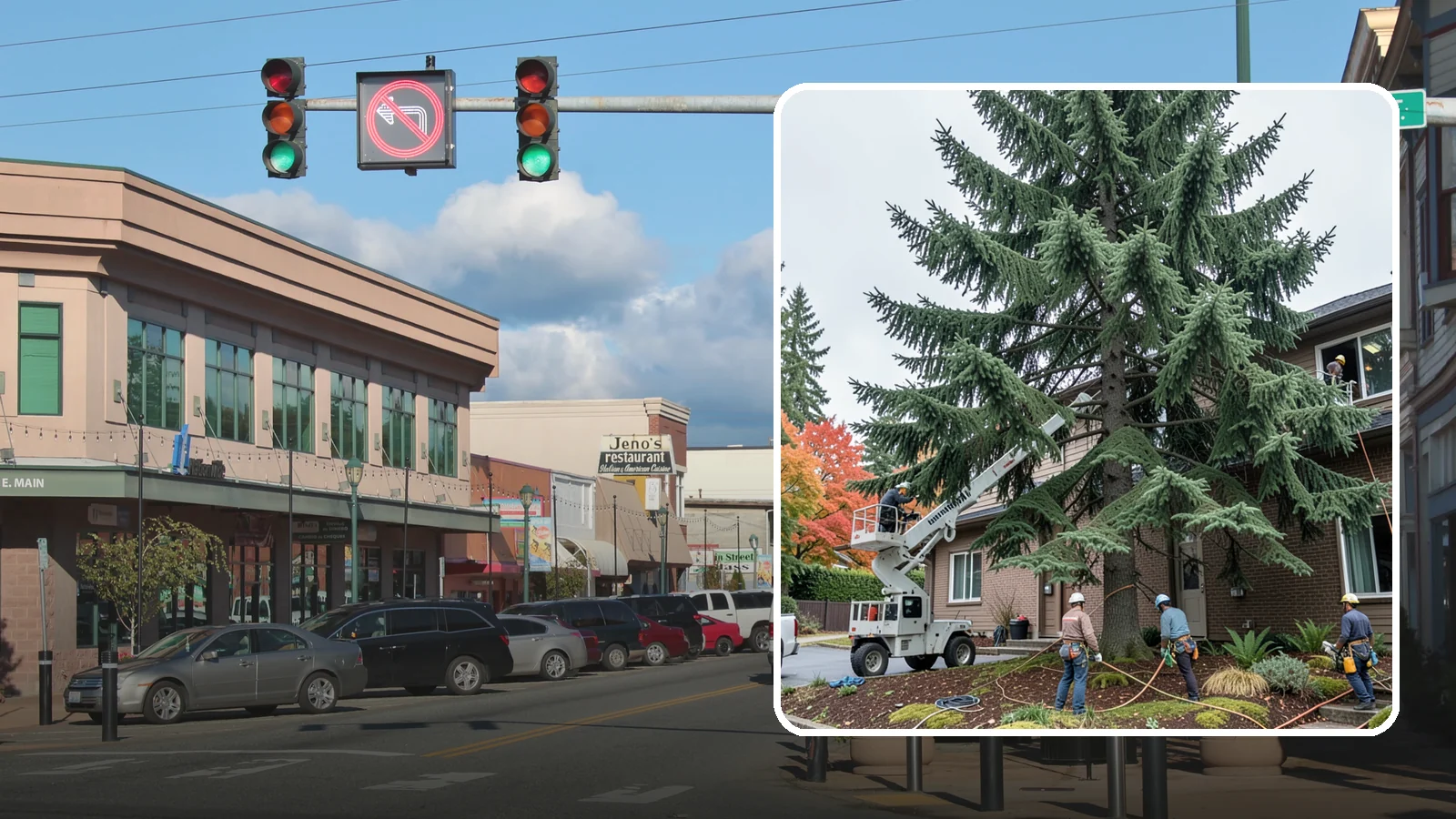 Commercial tree maintenance in Monroe, Snohomish County, WA - Ongoing tree maintenance for commercial properties.