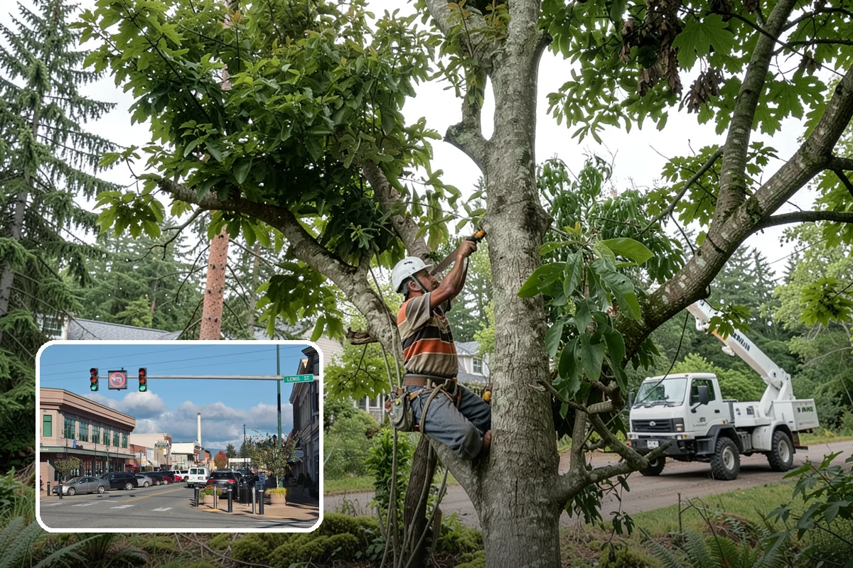 Commercial tree maintenance in Monroe, Snohomish County, WA - Keeps trees across a property safe and presentable