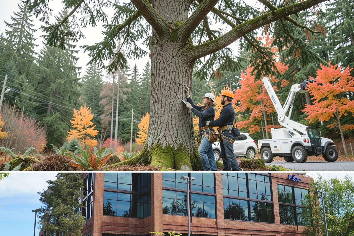 Commercial tree maintenance in Mountlake Terrace, Snohomish County, WA - Work is performed year-round based on specific pruning needs and safety priorities dictated by recognized arboricultural...