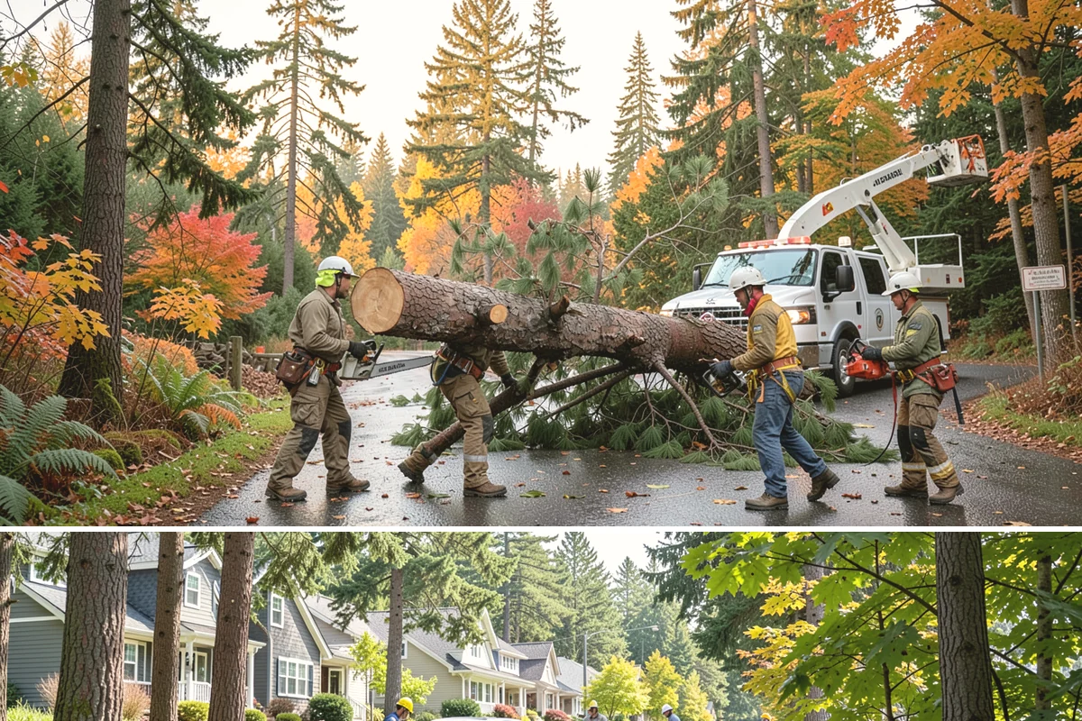 Commercial tree maintenance in Normandy Park, King County, WA - Work is performed year-round based on specific pruning needs and safety priorities dictated by recognized arboricultural...