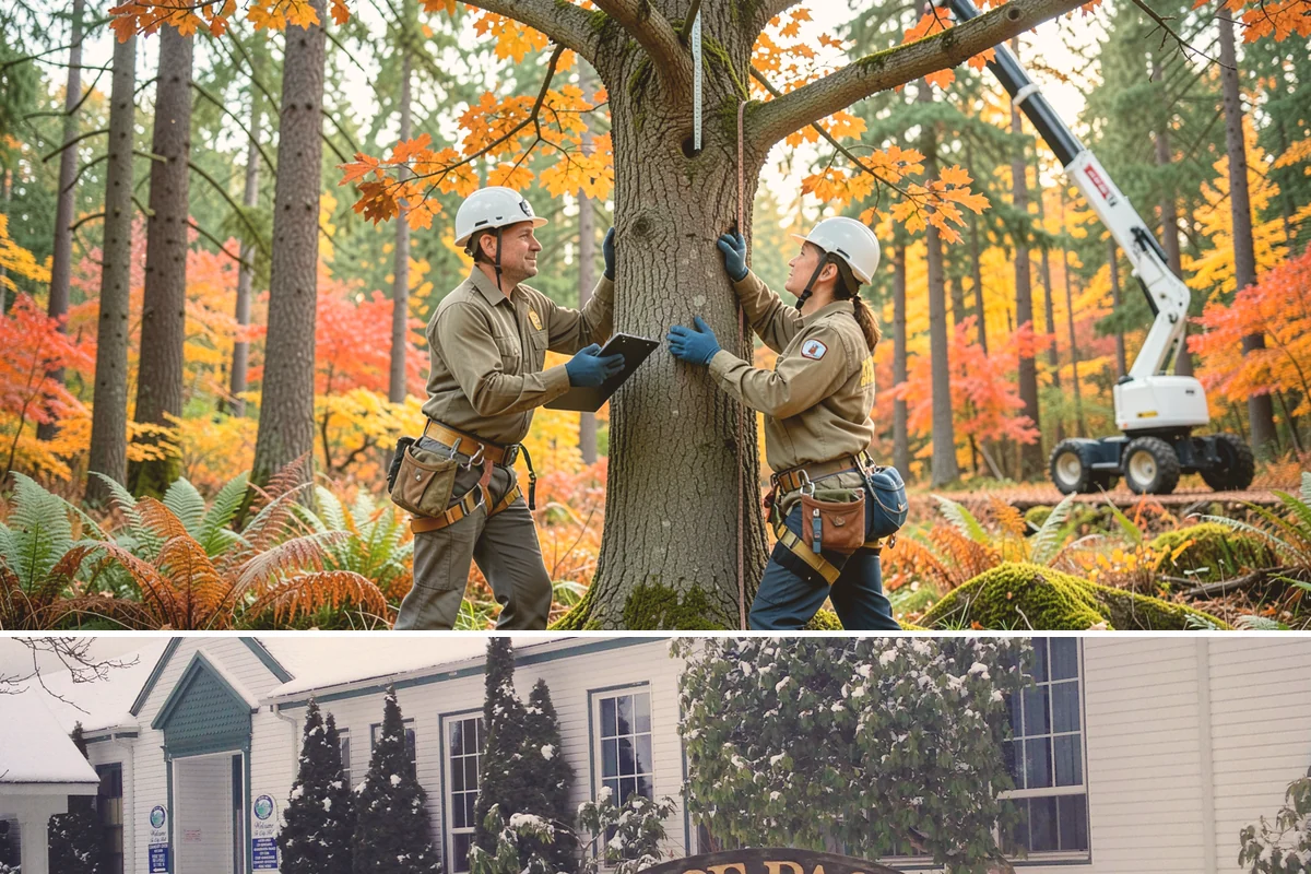Commercial tree maintenance in Pacific, King County, WA - Work is performed year-round based on specific pruning needs and safety priorities dictated by recognized arboricultural...
