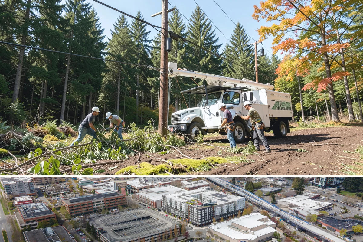 Commercial tree maintenance in Redmond, King County, WA - Work is performed year-round based on specific pruning needs and safety priorities dictated by recognized arboricultural...