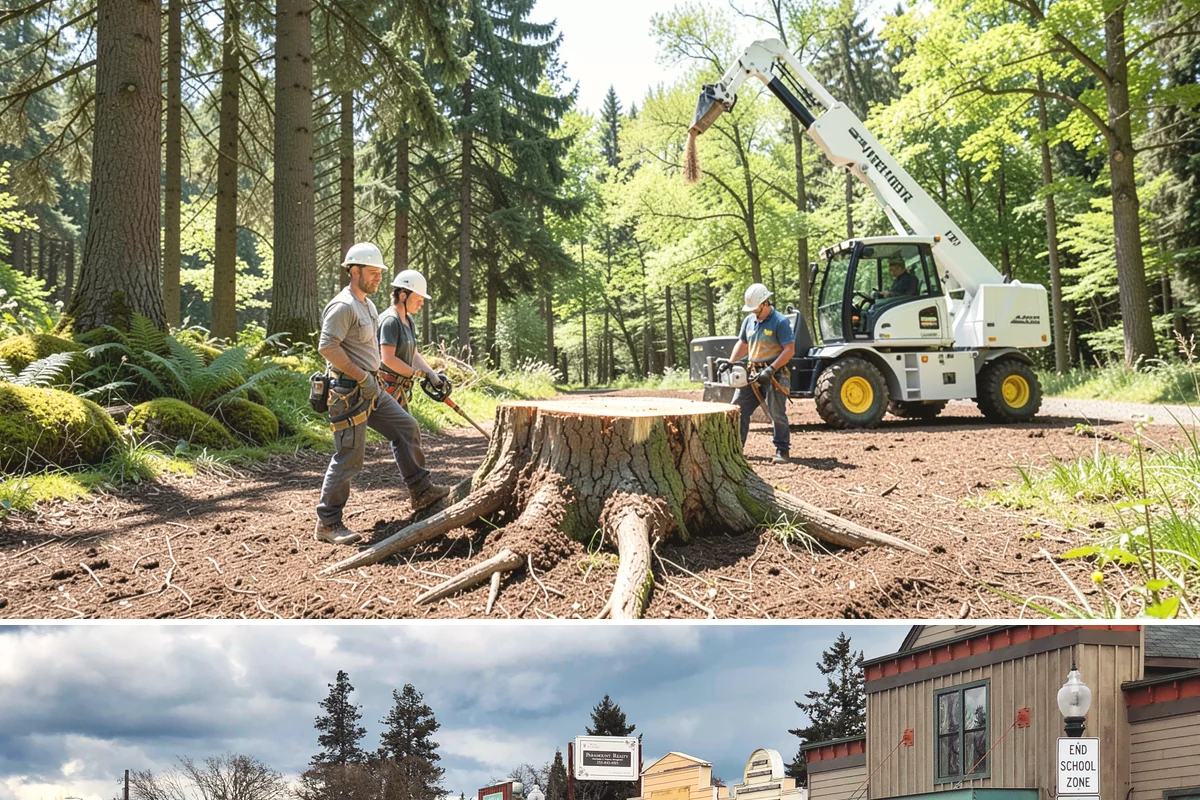 Commercial tree maintenance in Roy, Pierce County, WA - Work is performed year-round based on specific pruning needs and safety priorities dictated by recognized arboricultural...