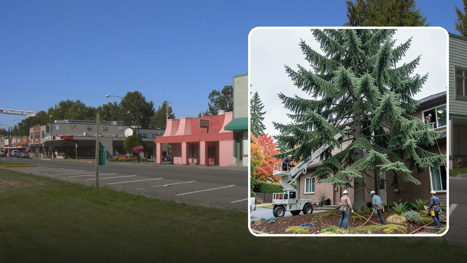 Commercial tree maintenance in Snoqualmie, King County, WA - Ongoing tree maintenance for commercial properties.