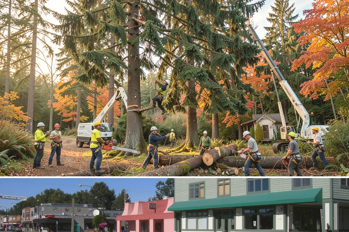 Commercial tree maintenance in Snoqualmie, King County, WA - Work is performed year-round based on specific pruning needs and safety priorities dictated by recognized arboricultural...