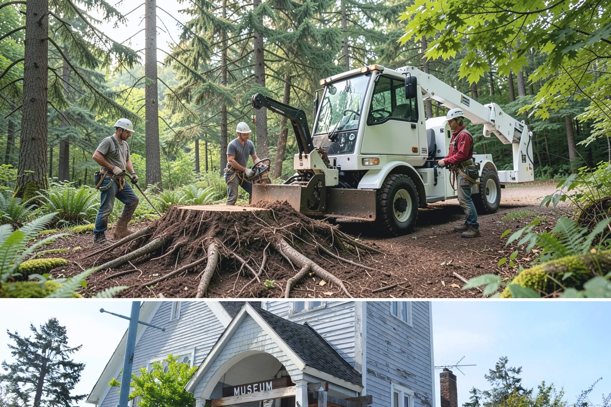 Commercial tree maintenance in Steilacoom, Pierce County, WA - Work is performed year-round based on specific pruning needs and safety priorities dictated by recognized arboricultural...