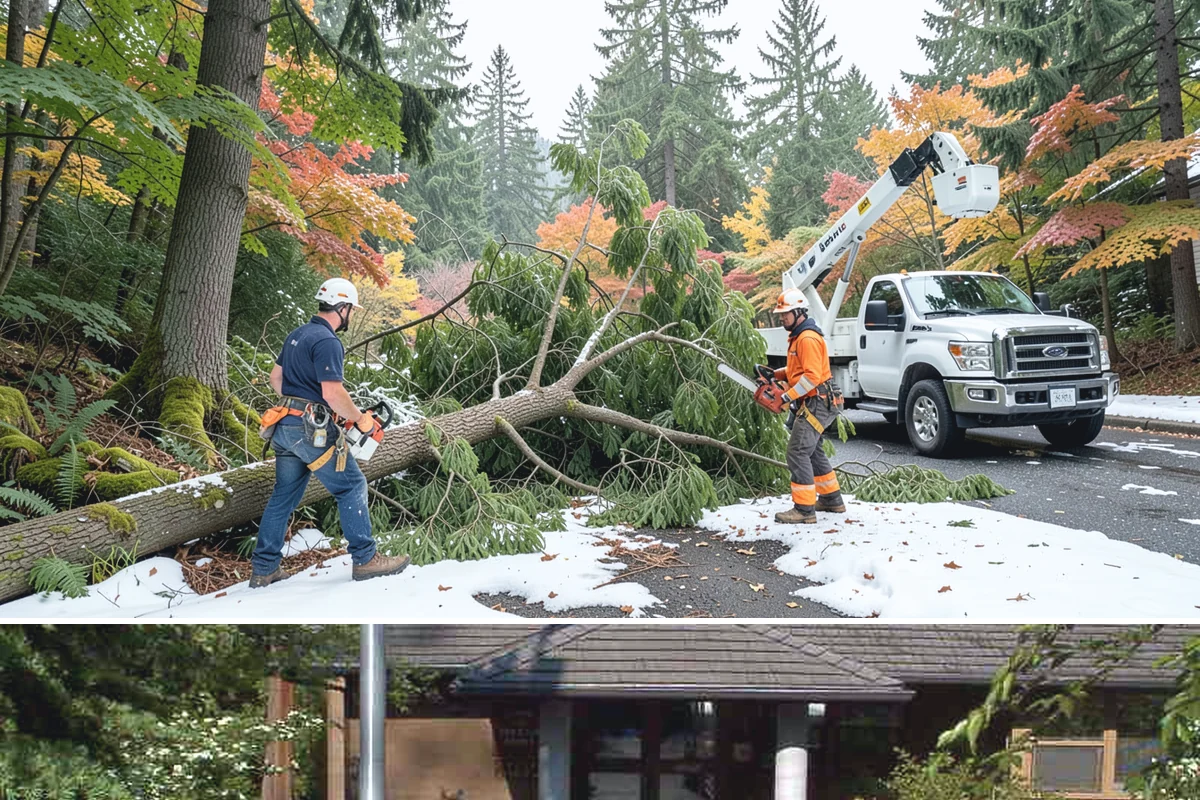 Commercial tree maintenance in Yarrow Point, King County, WA - Work is performed year-round based on specific pruning needs and safety priorities dictated by recognized arboricultural...
