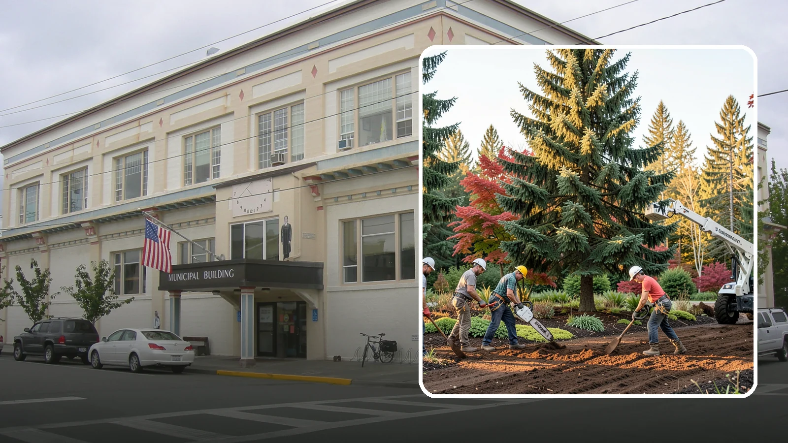 Compost spreading in Anacortes, Skagit County, WA - The application of compost to improve soil.