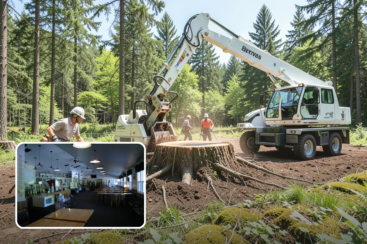 Compost spreading in Black Diamond, King County, WA - Supports long-term tree health and stability