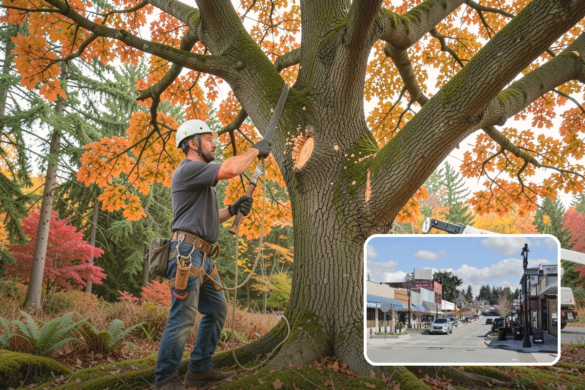 Compost spreading in Bothell, King County, WA - Supports long-term tree health and stability