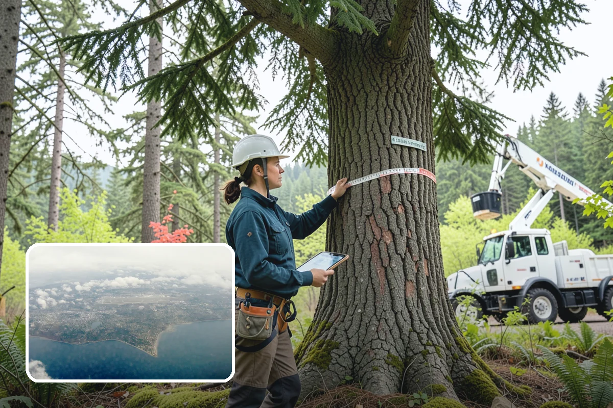 Compost spreading in Burien, King County, WA - Supports long-term tree health and stability