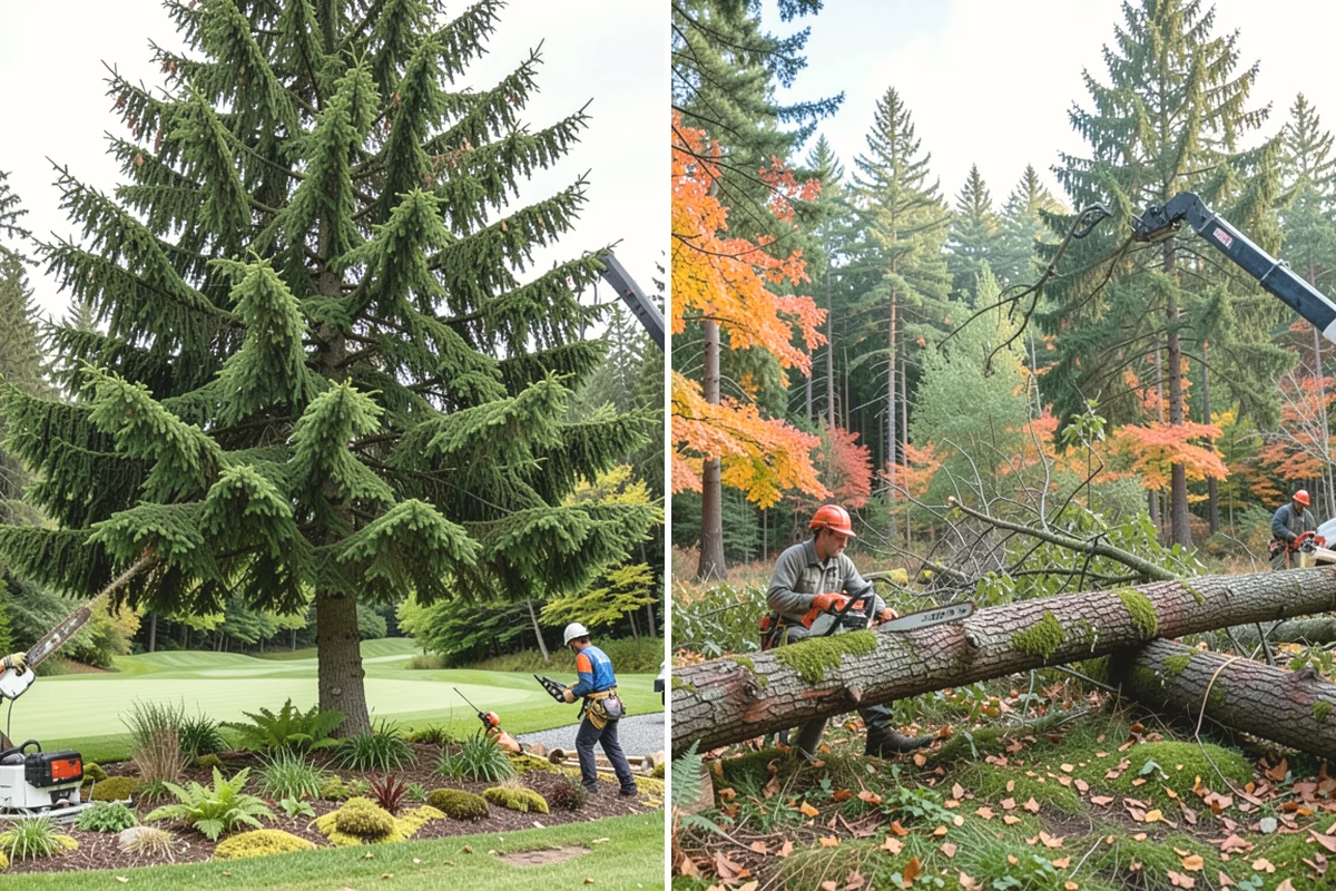 Compost spreading in Burien, King County, WA - Inspect the tree and its site