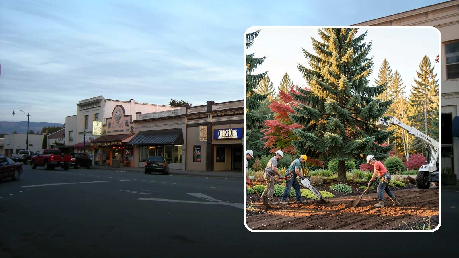 Compost spreading in Burlington, Skagit County, WA - The application of compost to improve soil.