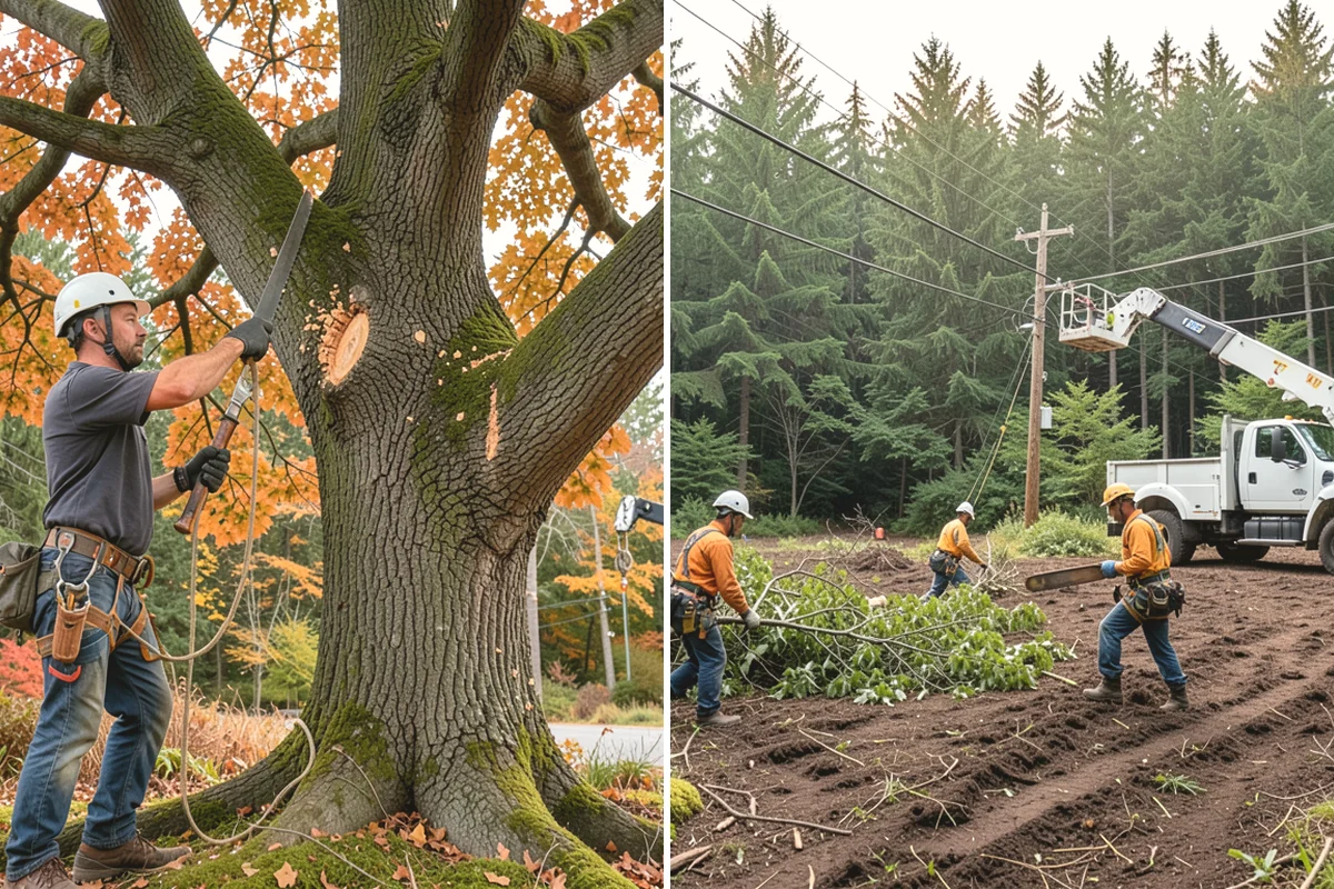 Compost spreading in Carbonado, Pierce County, WA - Inspect the tree and its site