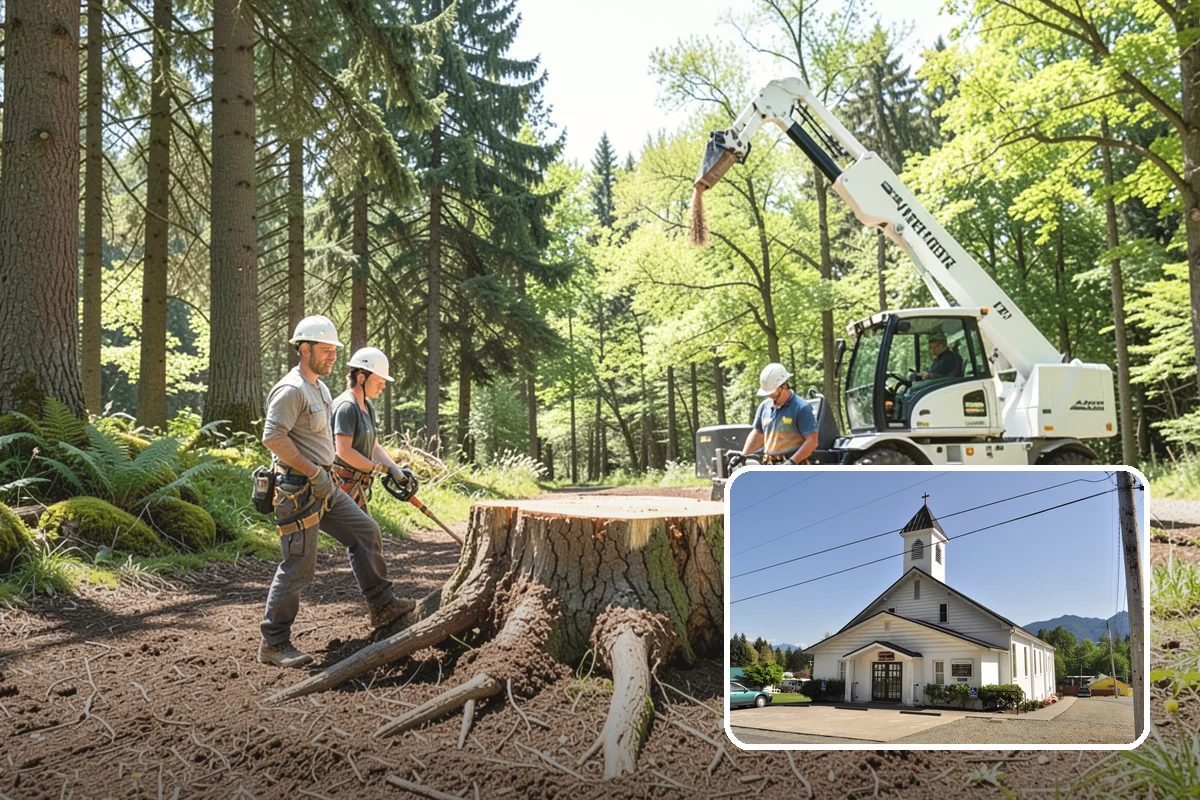 Compost spreading in Concrete, Skagit County, WA - Supports long-term tree health and stability