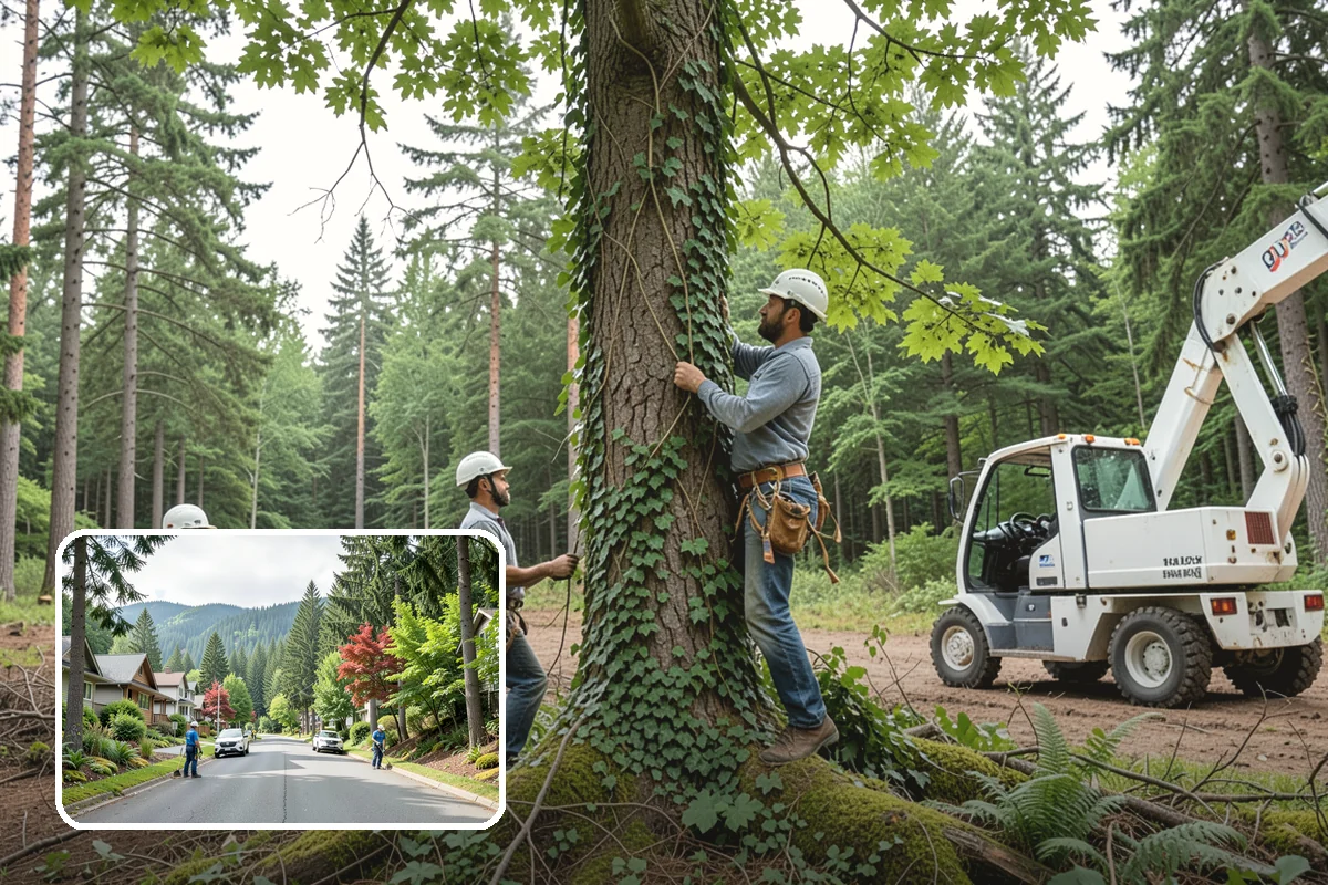 Compost spreading in Darrington, Snohomish County, WA - Supports long-term tree health and stability