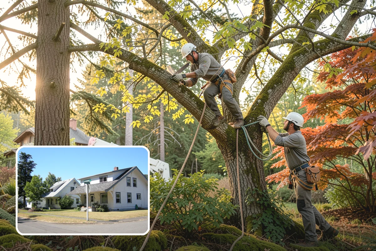 Compost spreading in DuPont, Pierce County, WA - Supports long-term tree health and stability