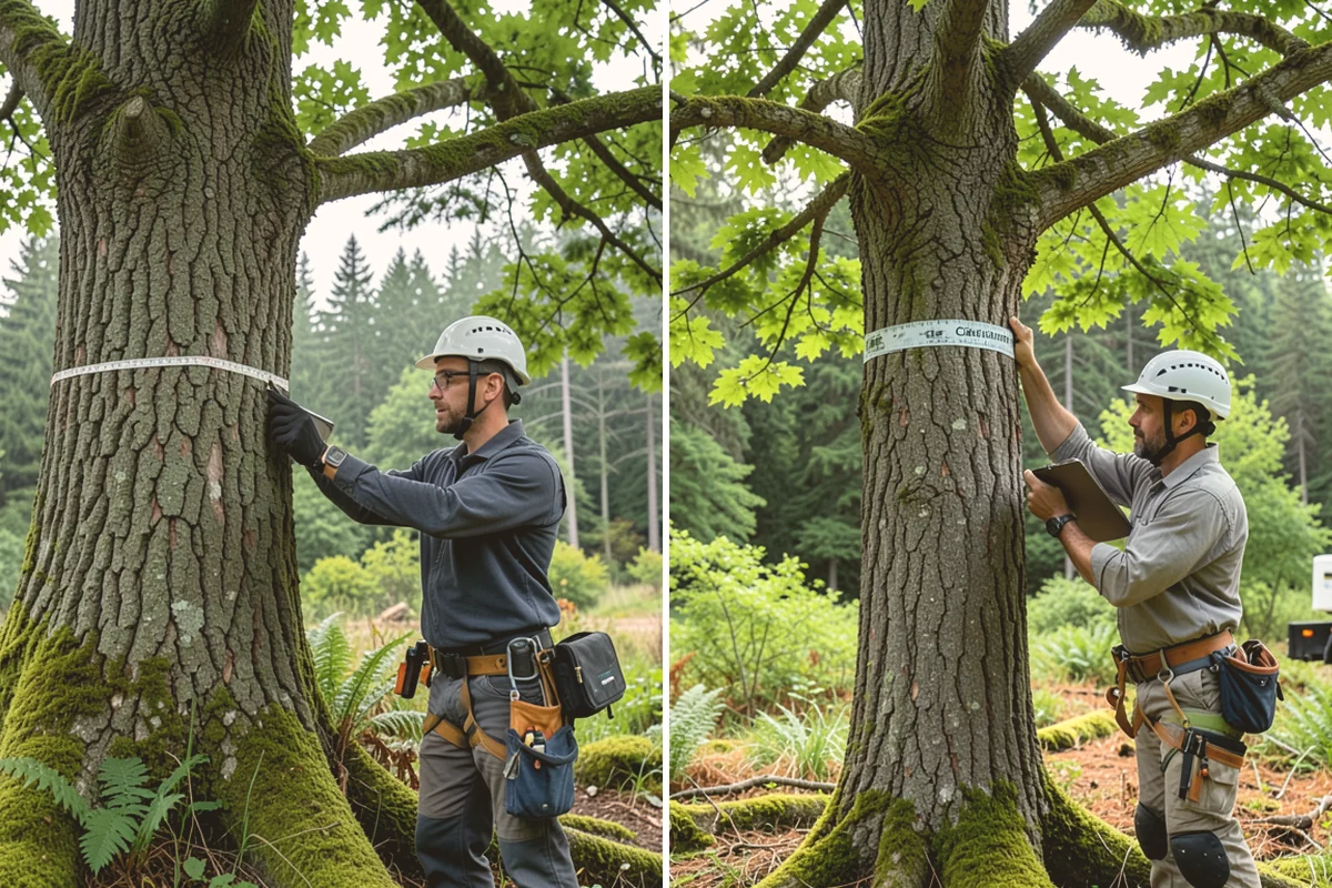 Compost spreading in Eatonville, Pierce County, WA - Inspect the tree and its site