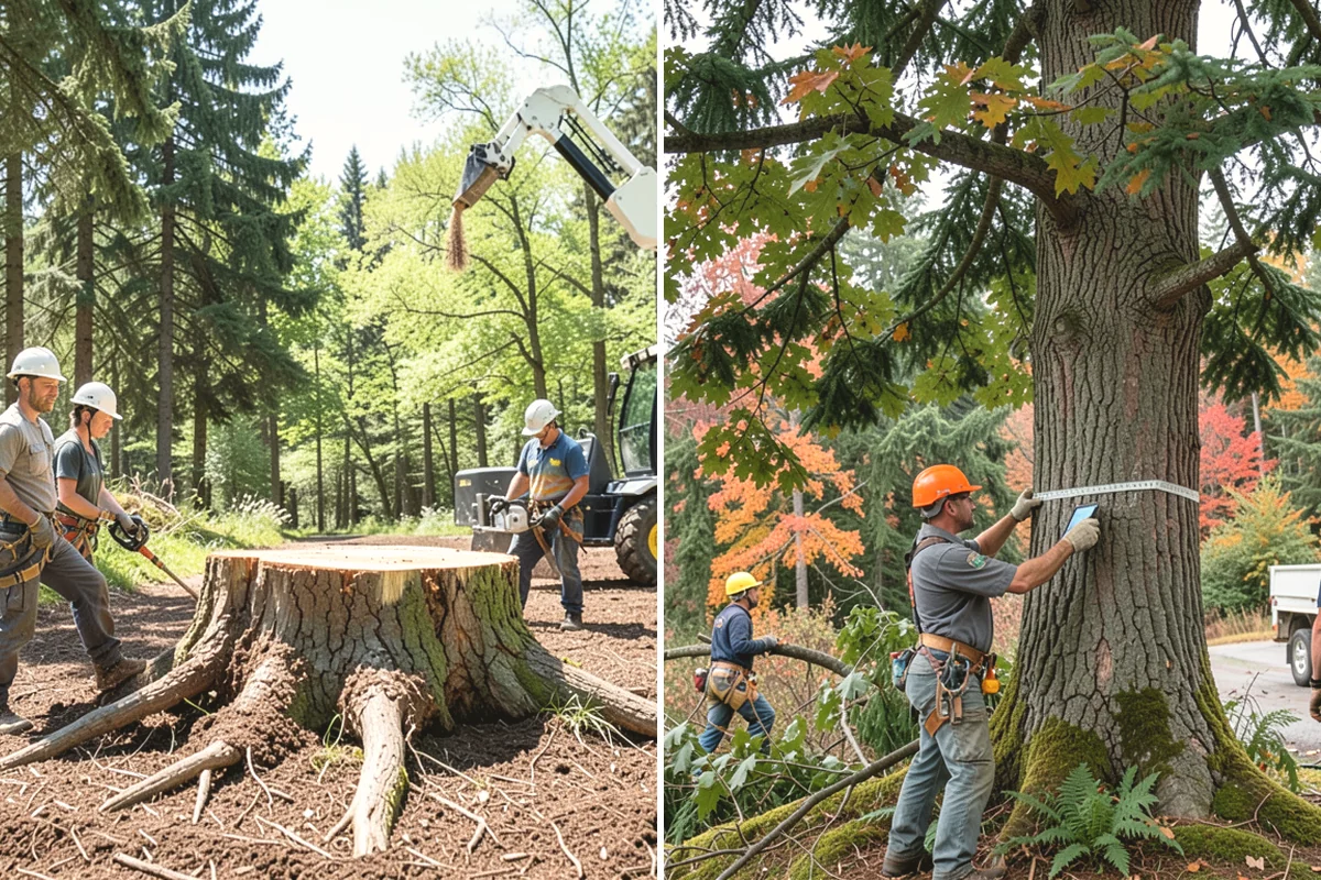 Compost spreading in Edgewood, Pierce County, WA - Inspect the tree and its site