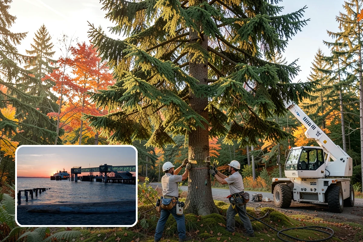 Compost spreading in Edmonds, Snohomish County, WA - Supports long-term tree health and stability