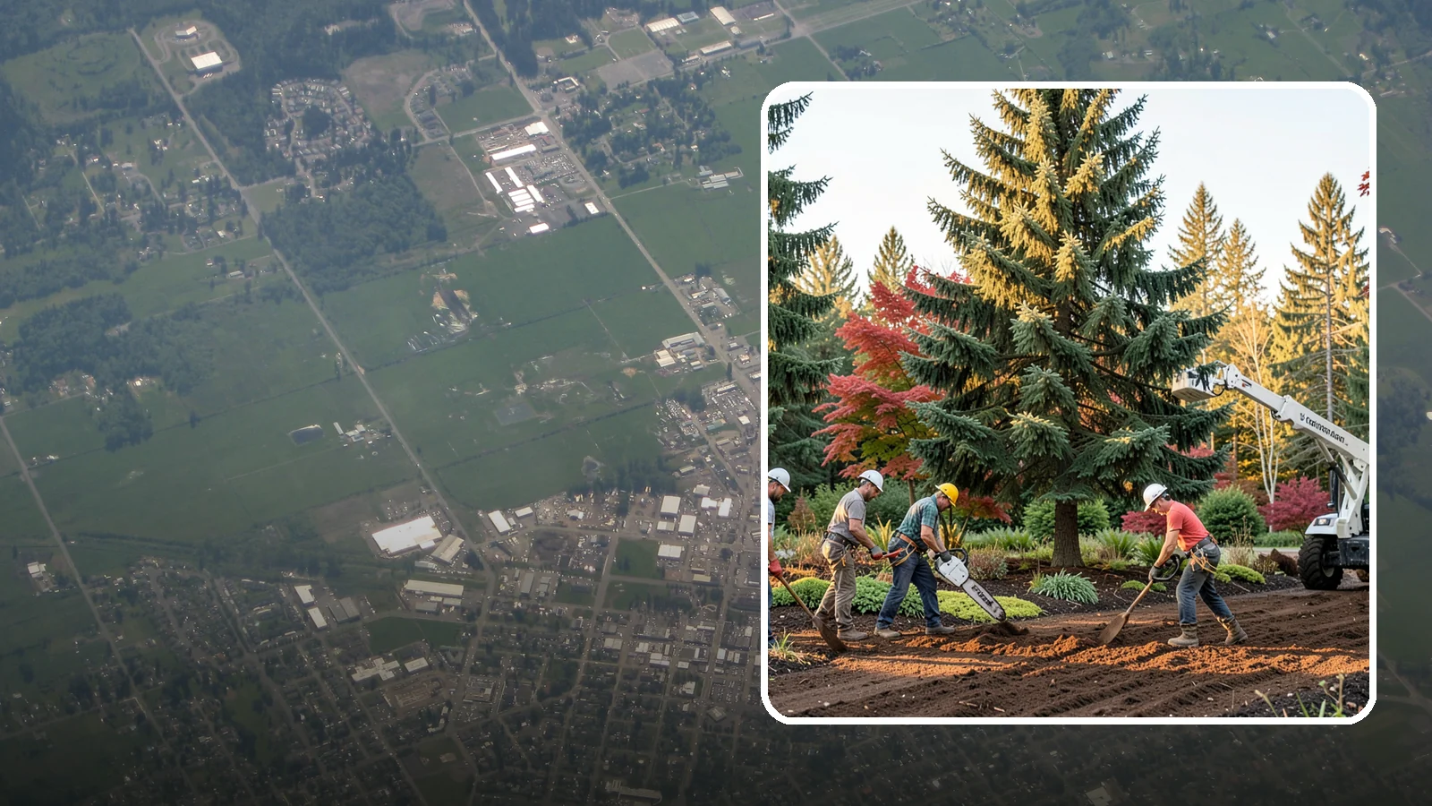 Compost spreading in Enumclaw, King County, WA - The application of compost to improve soil.