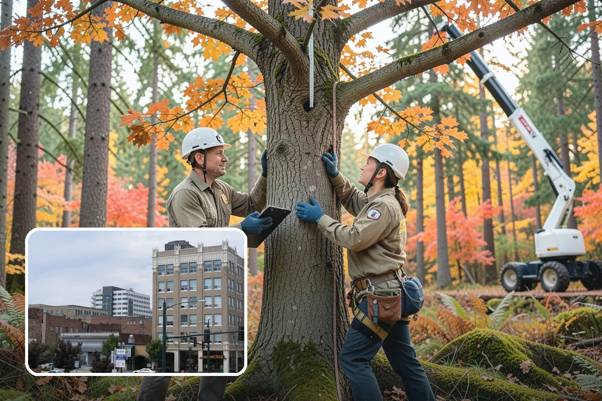 Compost spreading in Everett, Snohomish County, WA - Supports long-term tree health and stability
