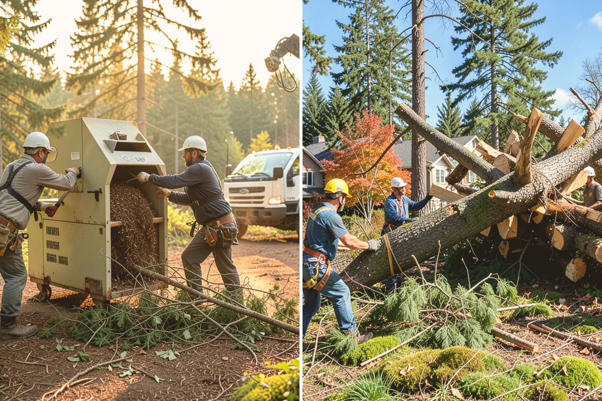 Compost spreading in Fife, Pierce County, WA - Inspect the tree and its site