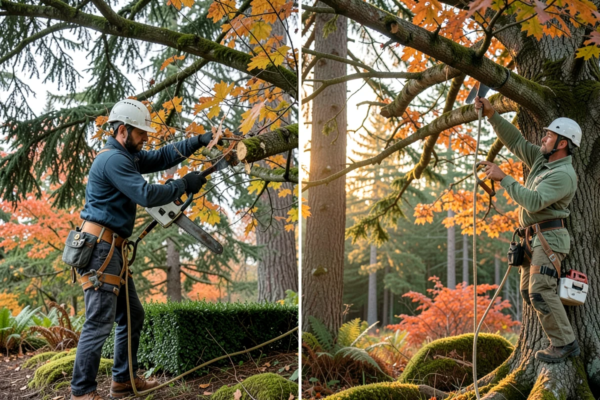 Compost spreading in Gig Harbor, Pierce County, WA - Inspect the tree and its site