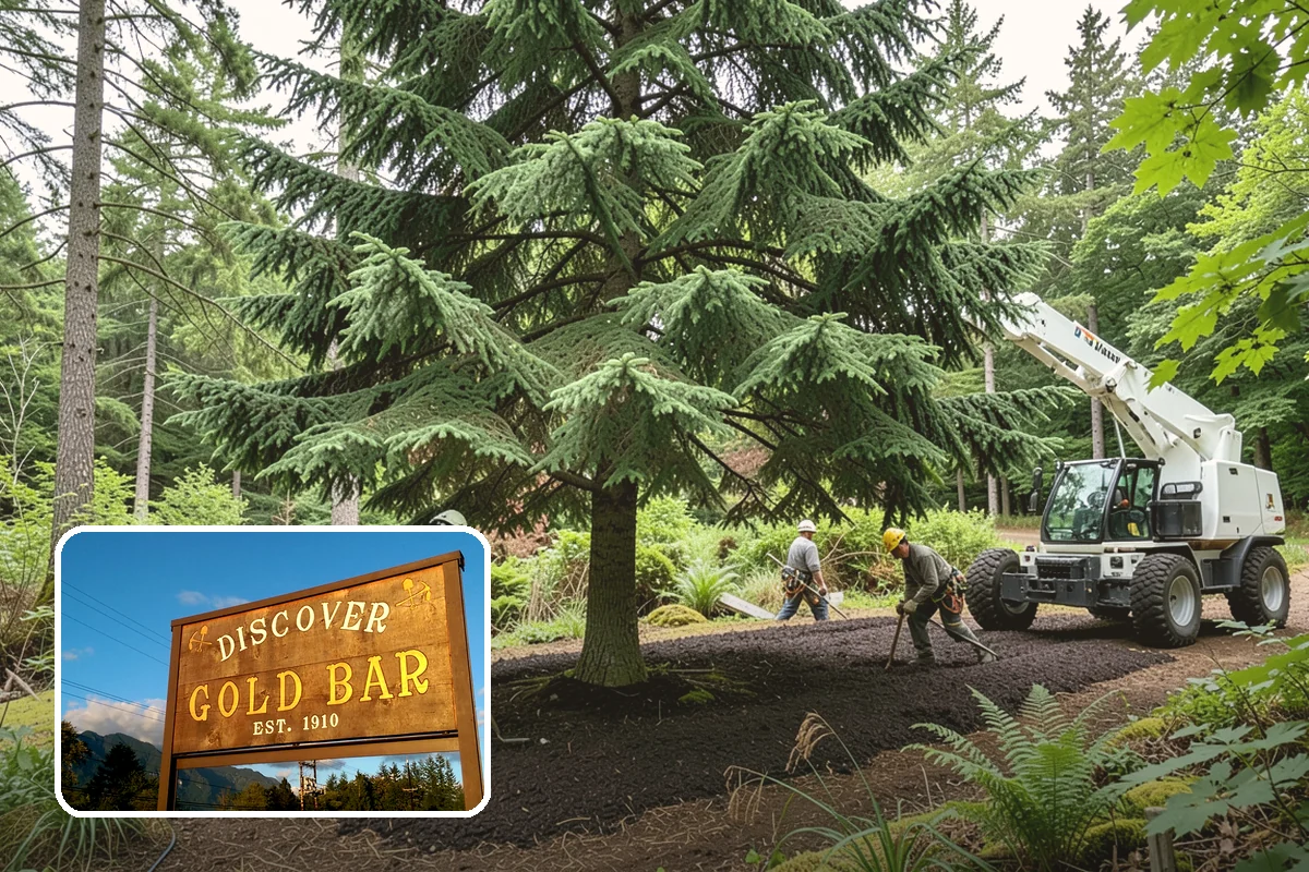 Compost spreading in Gold Bar, Snohomish County, WA - Supports long-term tree health and stability