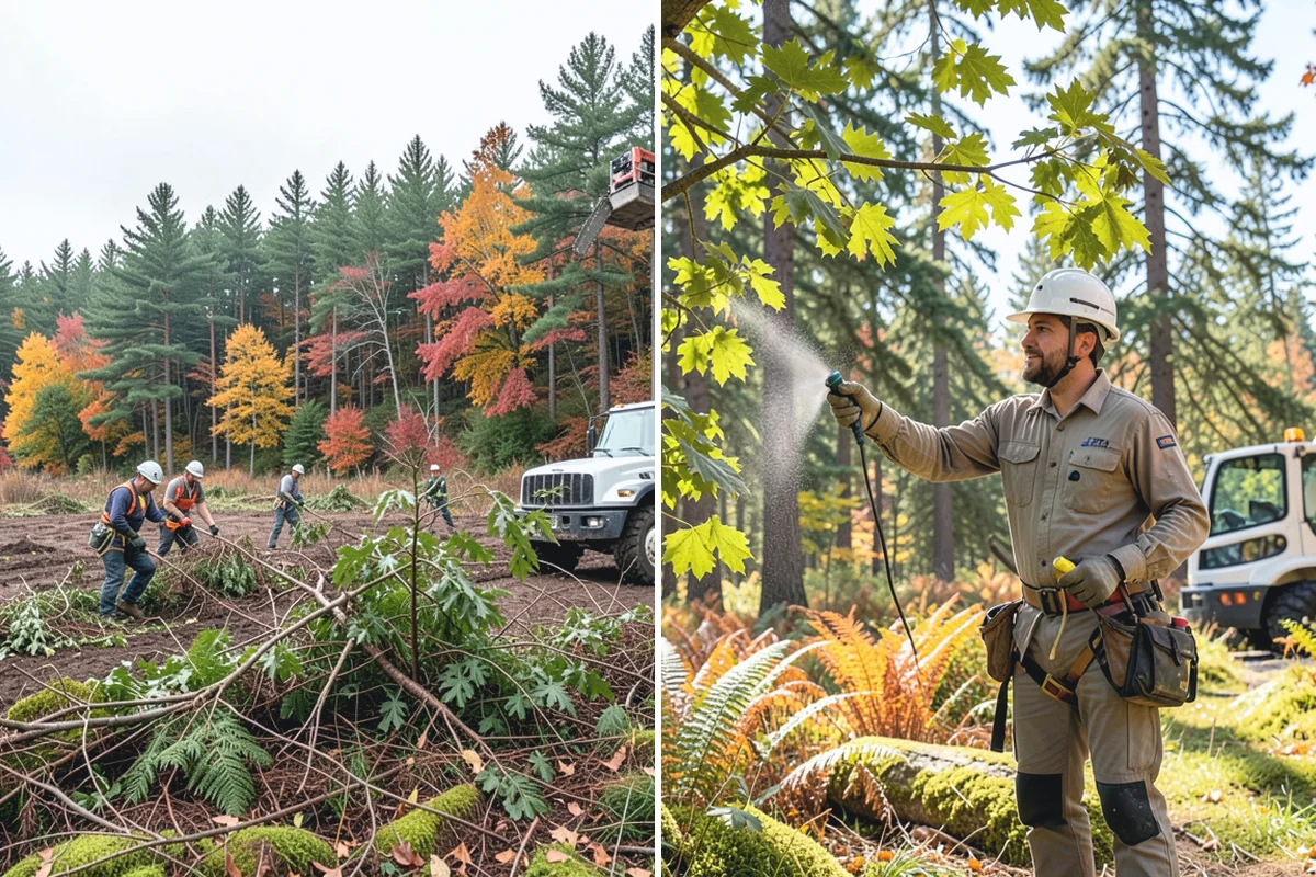 Compost spreading in Gold Bar, Snohomish County, WA - Inspect the tree and its site