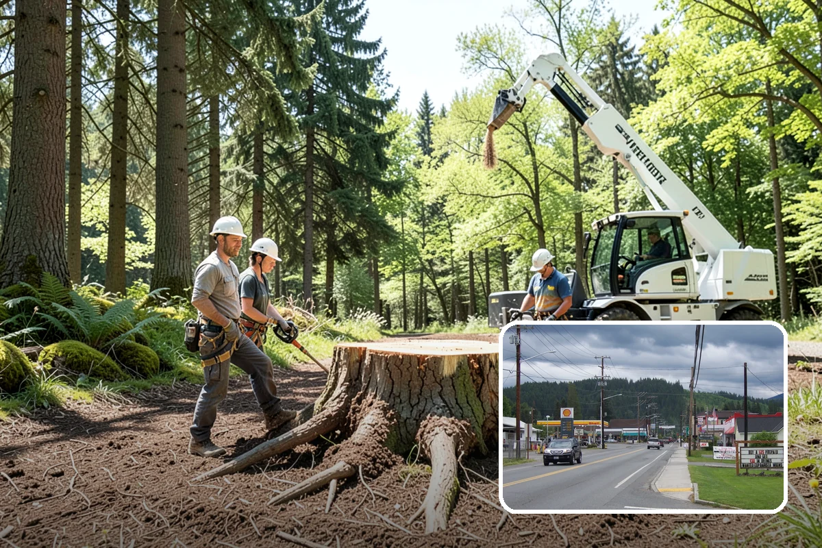Compost spreading in Granite Falls, Snohomish County, WA - Supports long-term tree health and stability