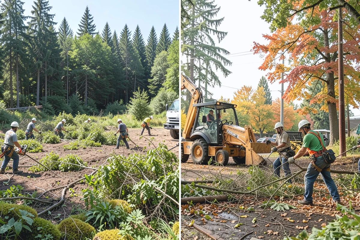 Compost spreading in Granite Falls, Snohomish County, WA - Inspect the tree and its site