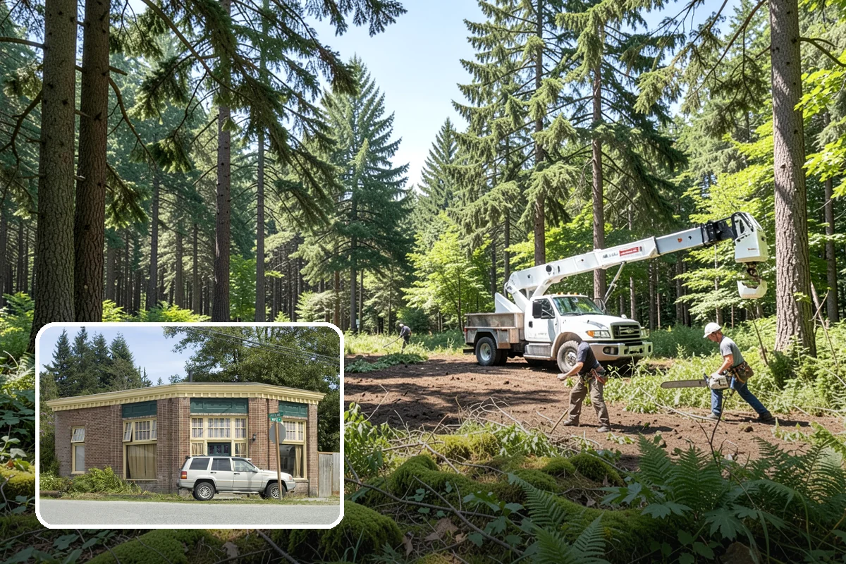 Compost spreading in Hamilton, Skagit County, WA - Supports long-term tree health and stability