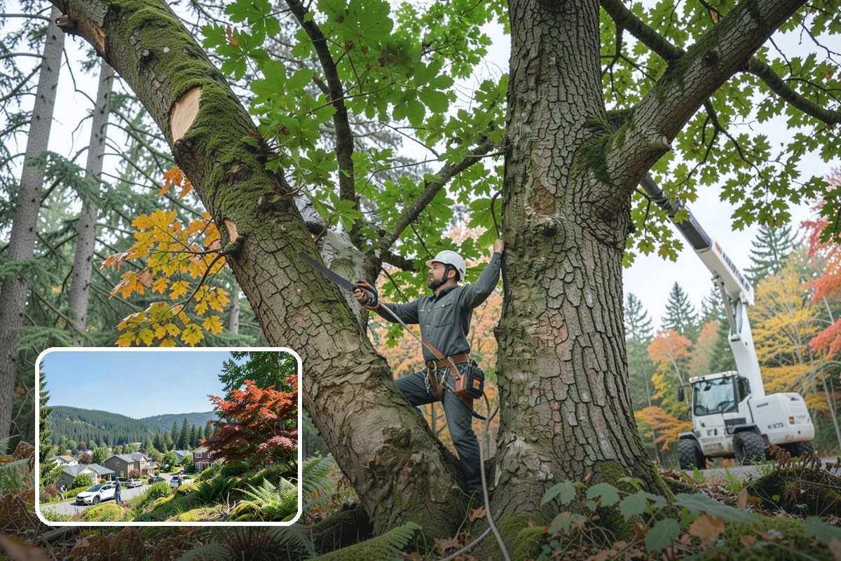 Compost spreading in Index, Snohomish County, WA - Supports long-term tree health and stability