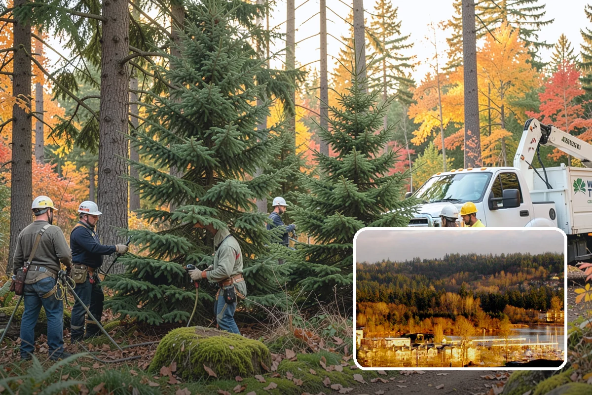 Compost spreading in Kenmore, King County, WA - Supports long-term tree health and stability