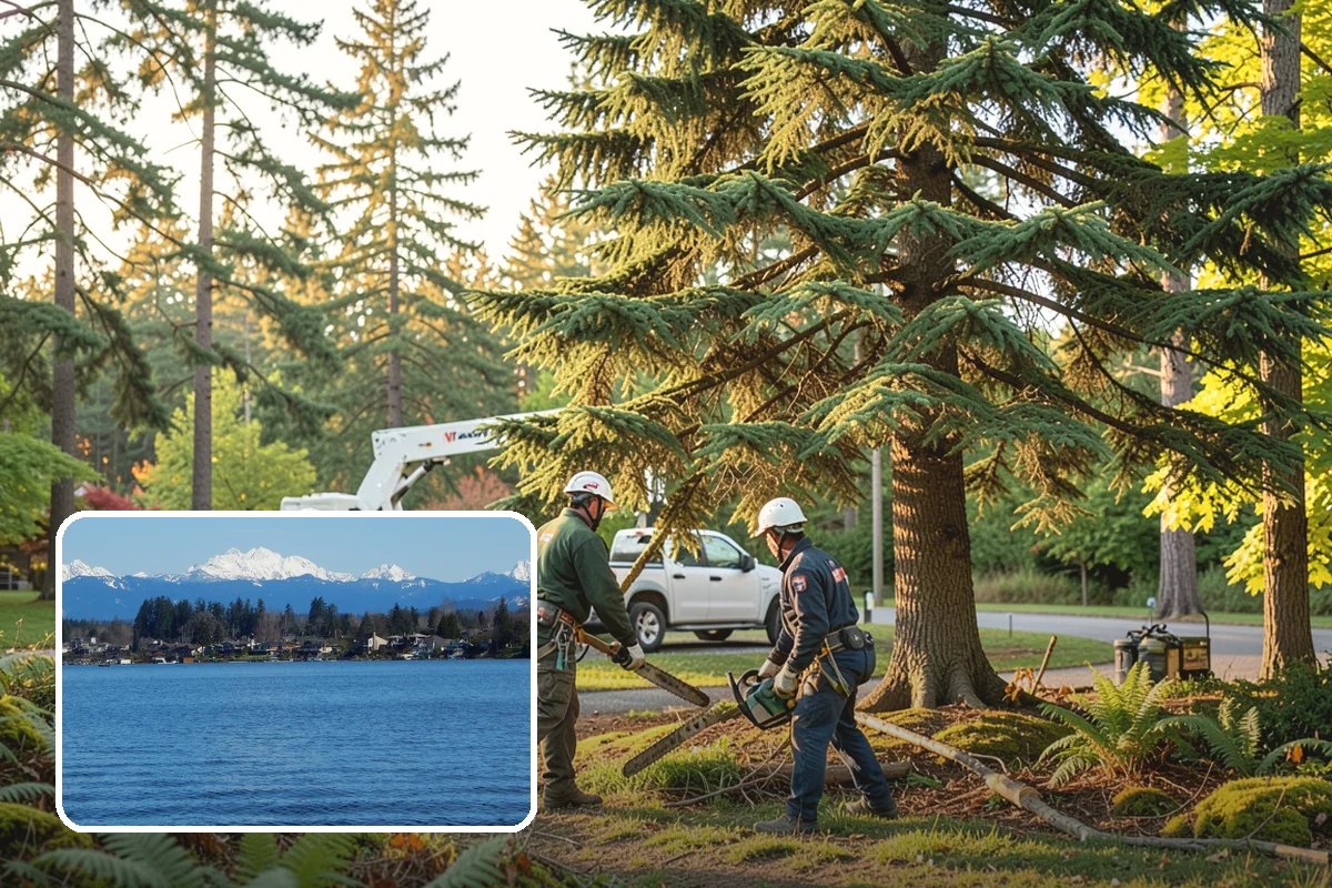 Compost spreading in Lake Stevens, Snohomish County, WA - Supports long-term tree health and stability