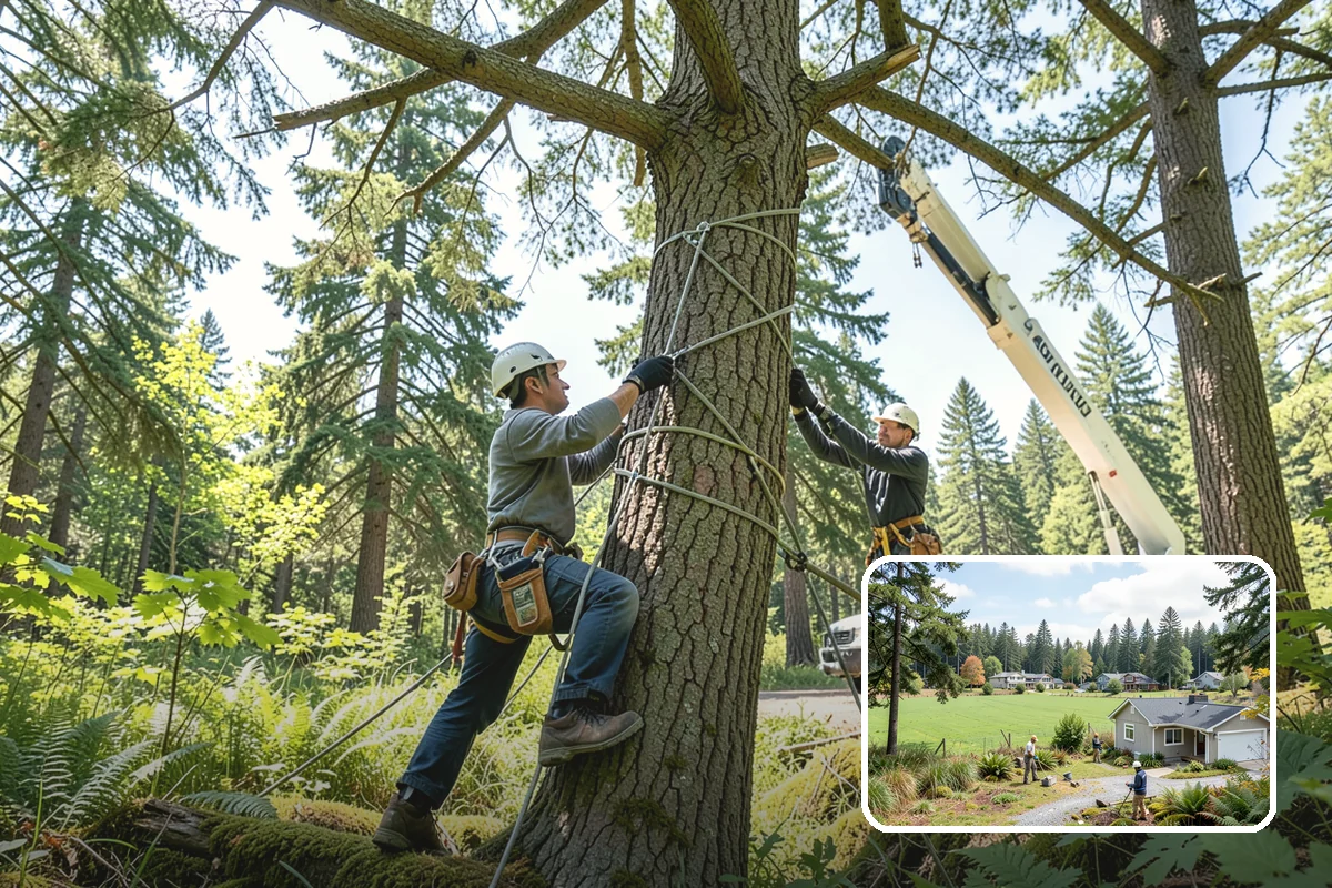Compost spreading in Lyman, Skagit County, WA - Supports long-term tree health and stability