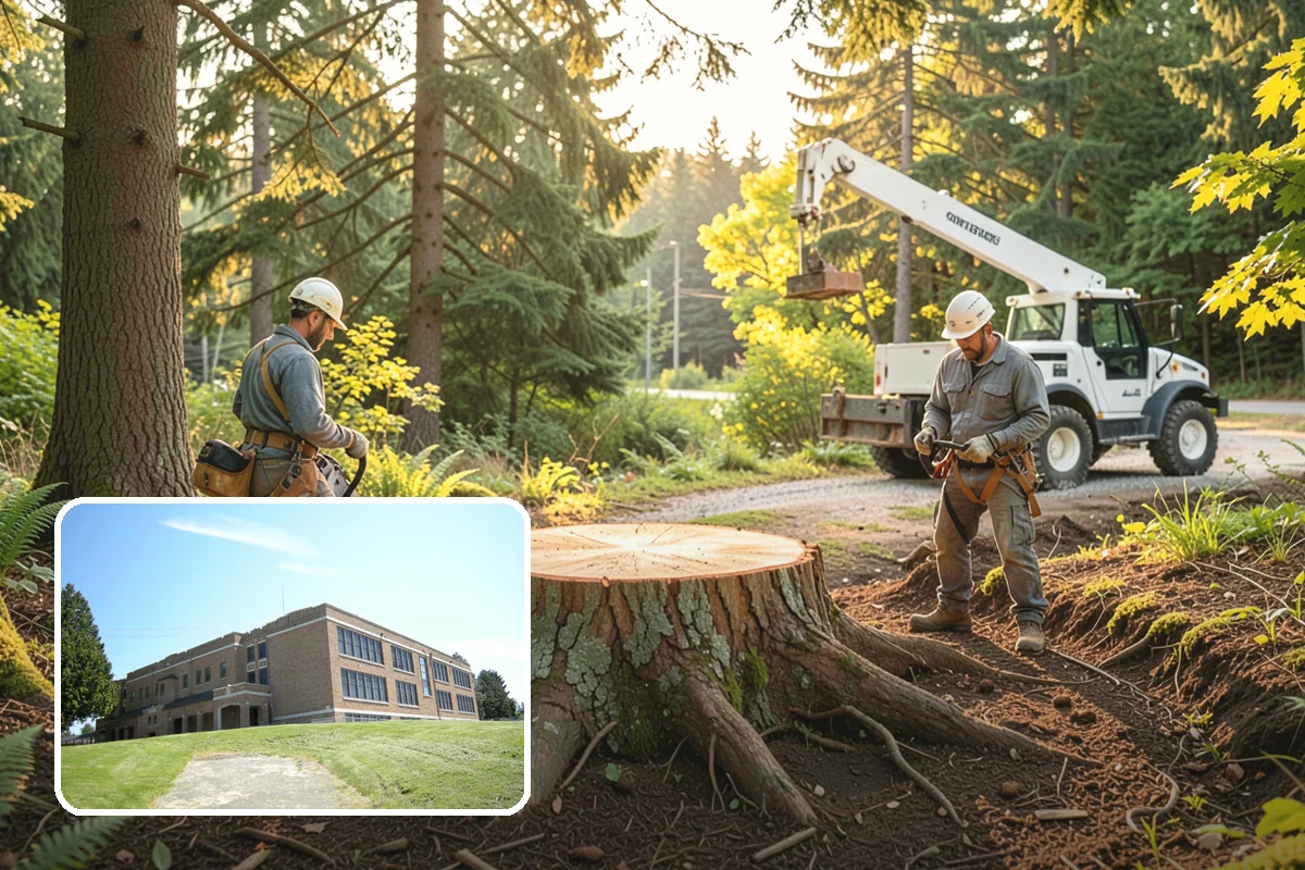 Compost spreading in Maple Valley, King County, WA - Supports long-term tree health and stability