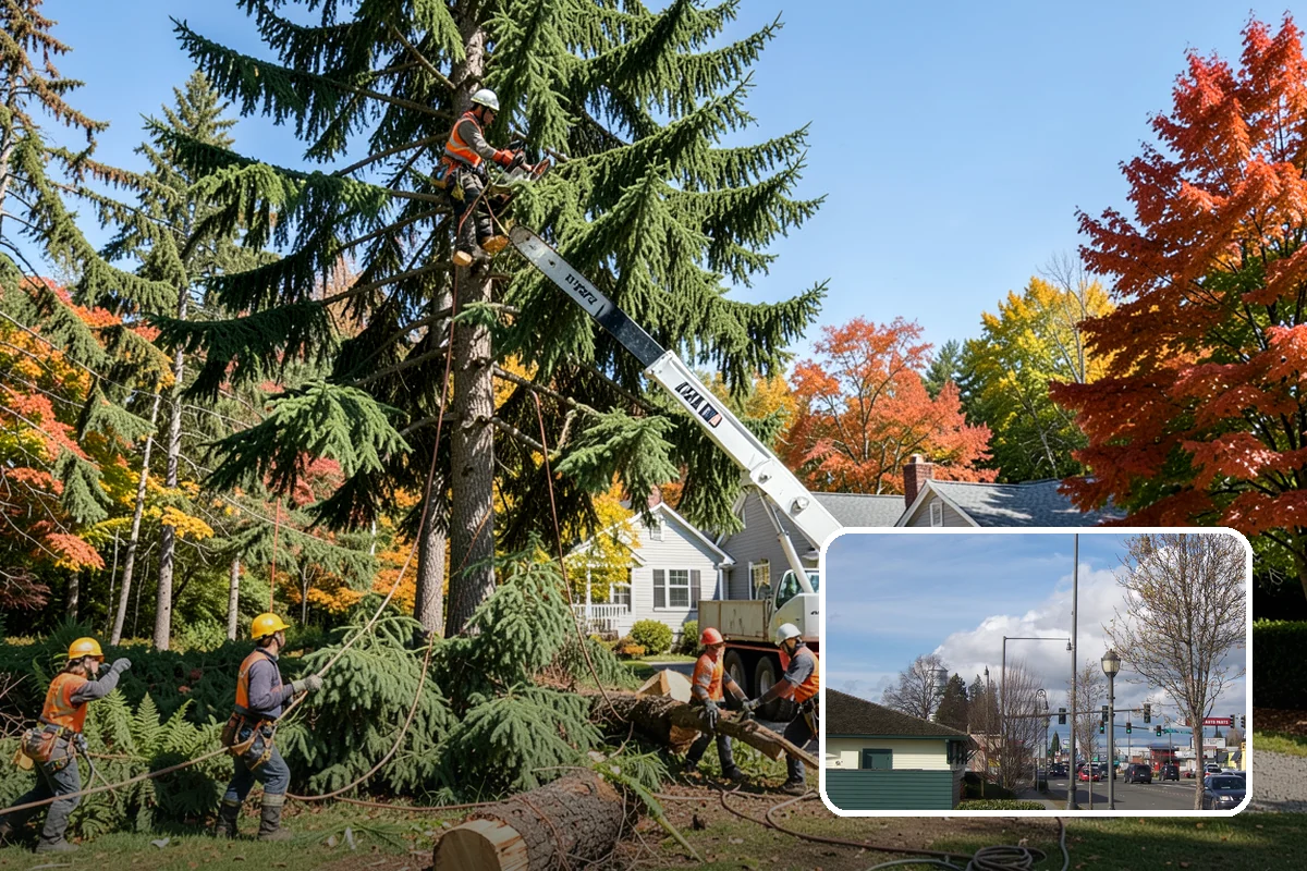 Compost spreading in Marysville, Snohomish County, WA - Supports long-term tree health and stability