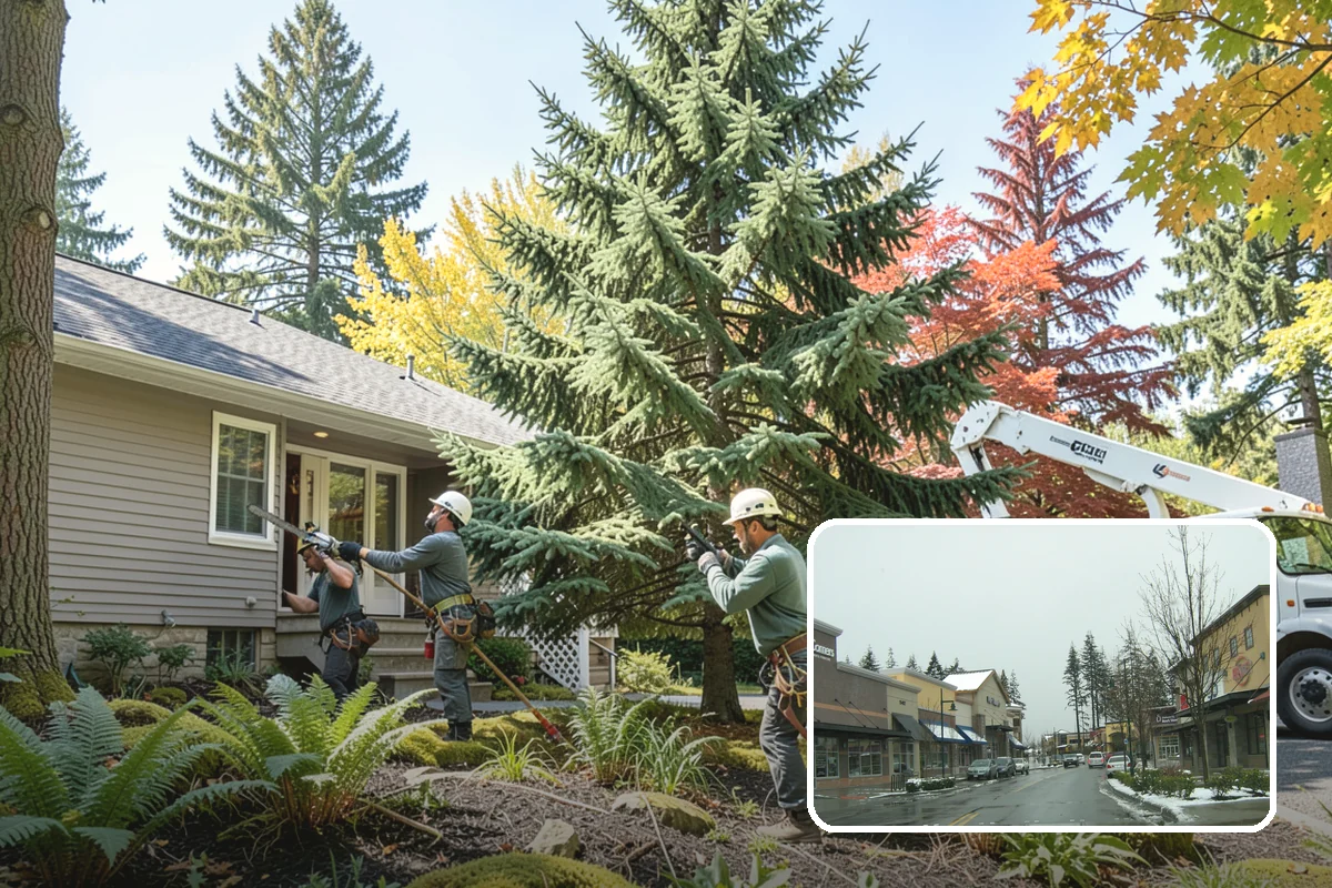 Compost spreading in Mill Creek, Snohomish County, WA - Supports long-term tree health and stability