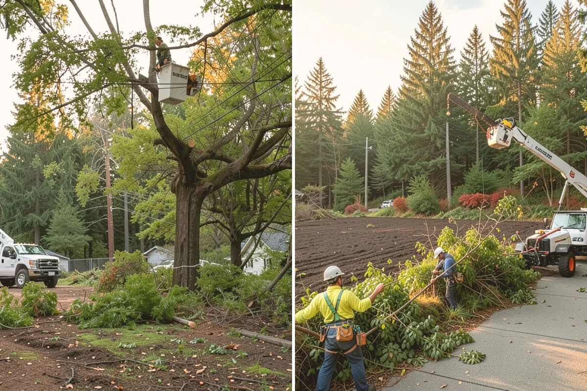Compost spreading in Mount Vernon, Skagit County, WA - Inspect the tree and its site