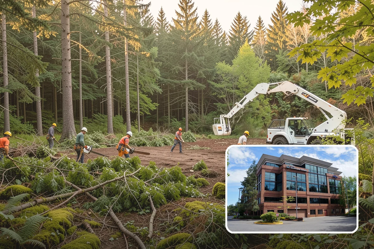 Compost spreading in Mountlake Terrace, Snohomish County, WA - Supports long-term tree health and stability
