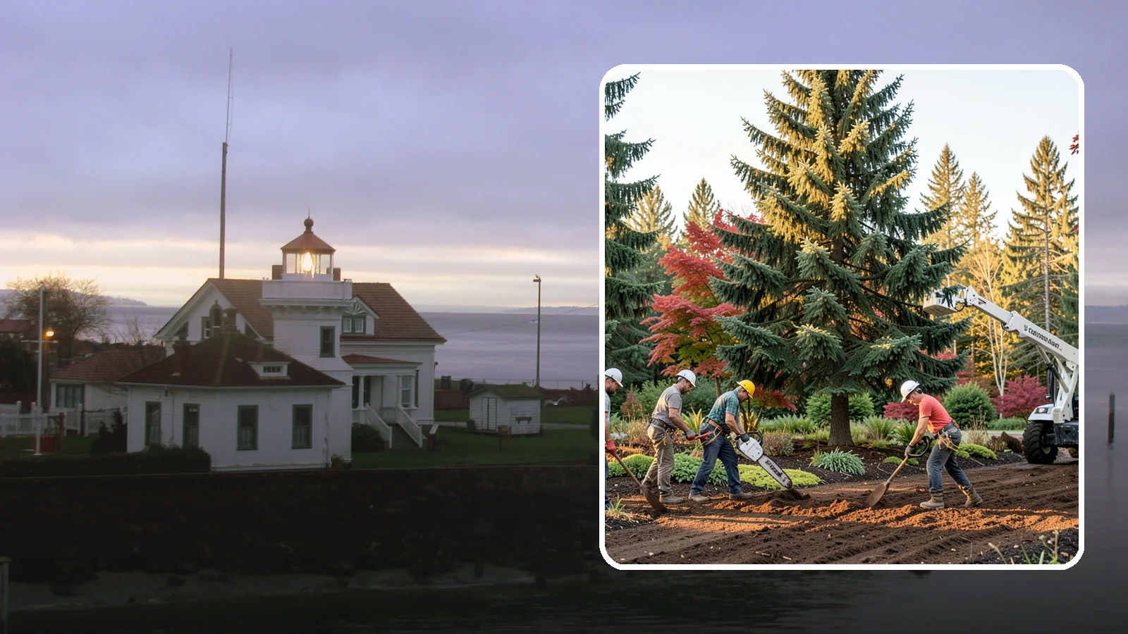 Compost spreading in Mukilteo, Snohomish County, WA - The application of compost to improve soil.