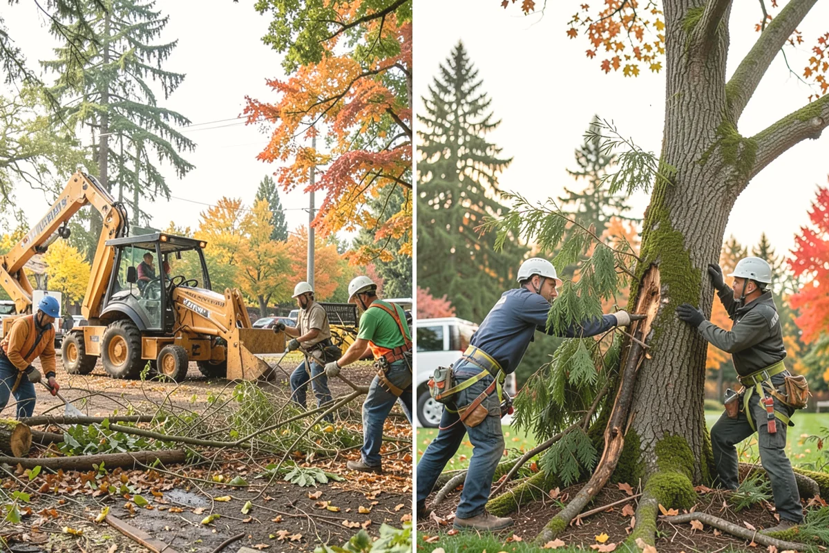 Compost spreading in Mukilteo, Snohomish County, WA - Inspect the tree and its site