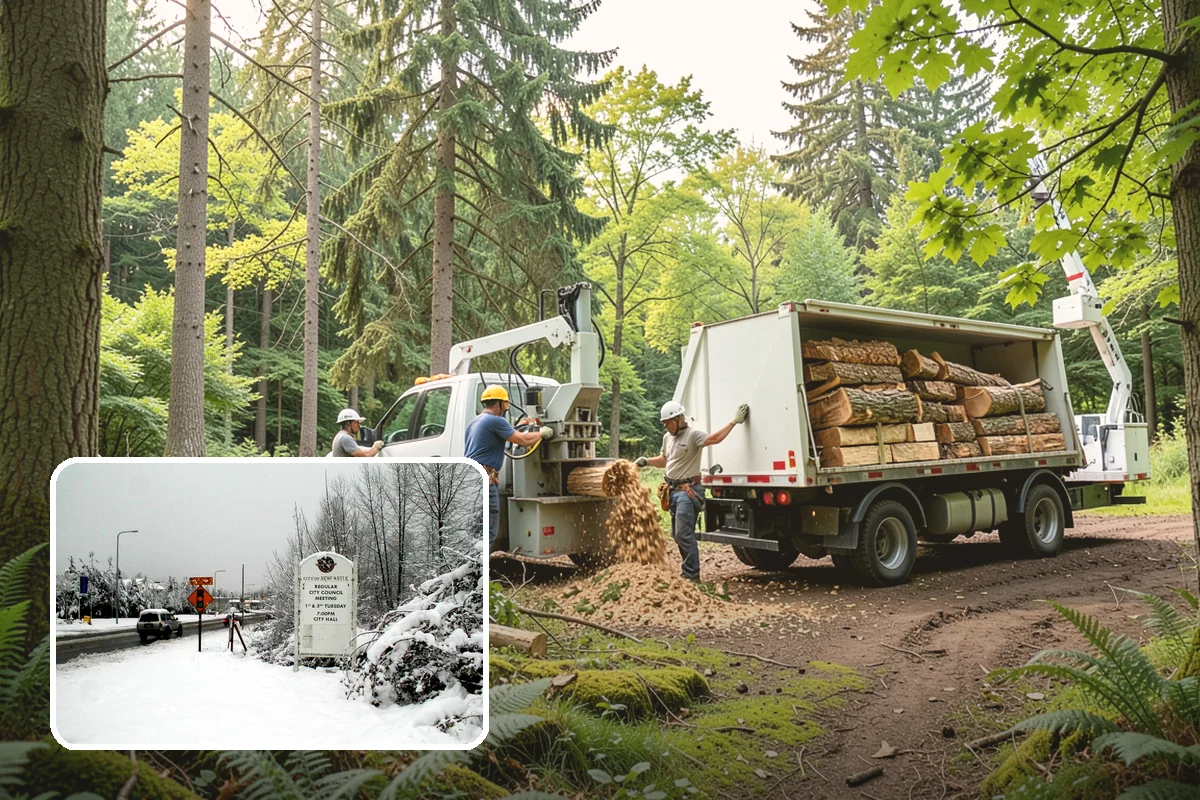 Compost spreading in Newcastle, King County, WA - Supports long-term tree health and stability
