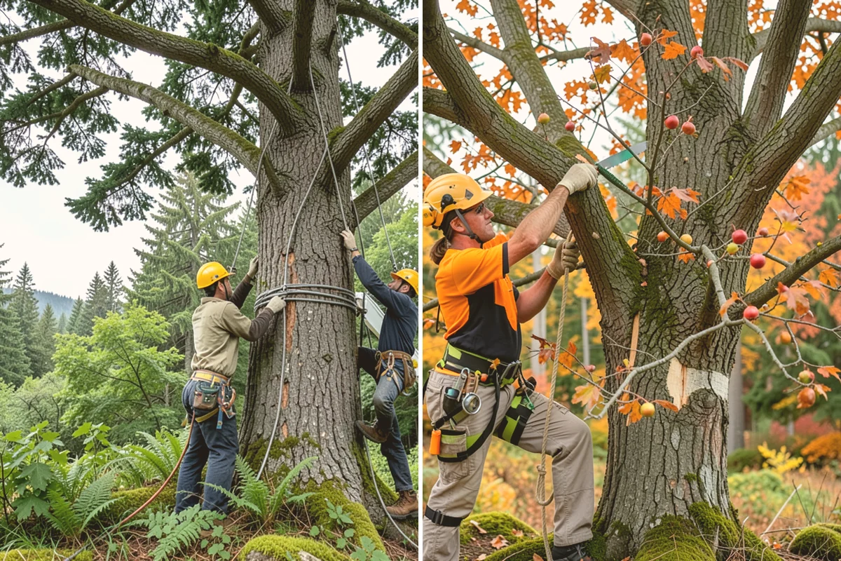 Compost spreading in Newcastle, King County, WA - Inspect the tree and its site