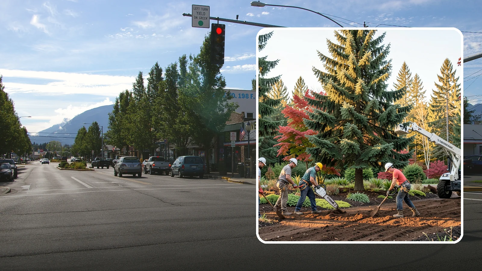 Compost spreading in North Bend, King County, WA - The application of compost to improve soil.